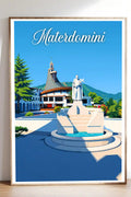 Poster Materdomini Stampa Manifesto Vintage Retro Illustrato