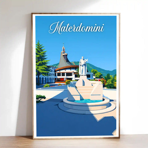 Poster Materdomini Stampa Manifesto Vintage Retro Illustrato