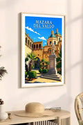 Poster Mazara del Vallo Stampa Manifesto Vintage Retro Illustrato
