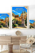 Poster Mazara del Vallo Stampa Manifesto Vintage Retro Illustrato