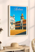 Poster vintage di Modena - illustrazione retrò, Emilia-Romagna, Italia