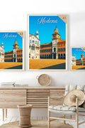 Poster vintage di Modena - illustrazione retrò, Emilia-Romagna, Italia