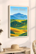 Poster Monte Amiata Stampa Manifesto Vintage Retro Illustrato