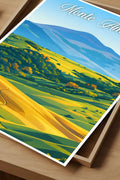 Poster Monte Amiata Stampa Manifesto Vintage Retro Illustrato