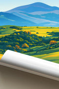 Poster Monte Amiata Stampa Manifesto Vintage Retro Illustrato
