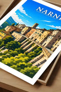 Poster Narni Stampa Manifesto Vintage Retro Illustrato