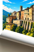 Poster Narni Stampa Manifesto Vintage Retro Illustrato