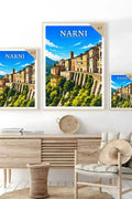 Poster Narni Stampa Manifesto Vintage Retro Illustrato