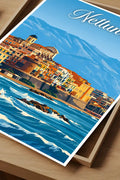 Poster Nettuno Stampa Manifesto Vintage Retro Illustrato