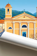 Poster Nuoro Stampa Manifesto Vintage Retro Illustrato