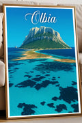 Poster Olbia Poster Vintage Retro Illustration