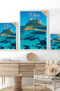 Poster Olbia Poster Vintage Retro Illustration