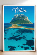 Poster Olbia Poster Vintage Retro Illustration