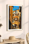 Poster Orgosolo Stampa Manifesto Vintage Retro Illustrato