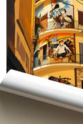 Poster Orgosolo Stampa Manifesto Vintage Retro Illustrato