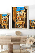 Poster Orgosolo Stampa Manifesto Vintage Retro Illustrato