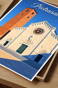 Poster Pietrasanta Stampa Manifesto Vintage Retro Illustrato