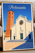 Poster Pietrasanta Stampa Manifesto Vintage Retro Illustrato
