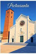 Poster Pietrasanta Stampa Manifesto Vintage Retro Illustrato