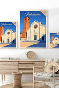 Poster Pietrasanta Stampa Manifesto Vintage Retro Illustrato
