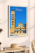 Poster Pistoia Stampa Manifesto Vintage Retro Illustrato