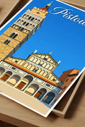 Poster Pistoia Stampa Manifesto Vintage Retro Illustrato