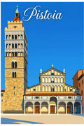 Poster Pistoia Stampa Manifesto Vintage Retro Illustrato