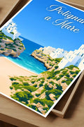 Poster Polignano a Mare Stampa Manifesto Vintage Retro Illustrato