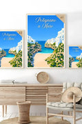 Poster Polignano a Mare Stampa Manifesto Vintage Retro Illustrato