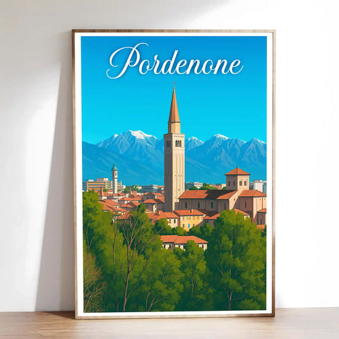 Poster Pordenone Poster Vintage Retro Illustration