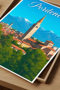 Poster Pordenone Poster Vintage Retro Illustration