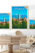 Poster Pordenone Poster Vintage Retro Illustration