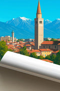 Poster Pordenone Poster Vintage Retro Illustration