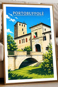 Poster Portobuffolè Stampa Manifesto Vintage Retro Illustrato