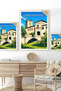 Poster Portobuffolè Stampa Manifesto Vintage Retro Illustrato