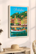 Poster Portofino Poster Vintage Retro Illustration