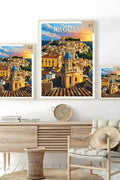 Poster Ragusa Stampa Manifesto Vintage Retro Illustrato