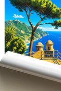 Poster Ravello Stampa Manifesto Vintage Retro Illustrato