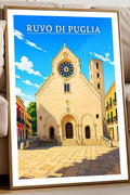 Poster Ruvo di Puglia Stampa Manifesto Vintage Retro Illustrato