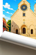 Poster Ruvo di Puglia Stampa Manifesto Vintage Retro Illustrato