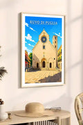 Poster Ruvo di Puglia Stampa Manifesto Vintage Retro Illustrato