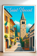 Poster Saint-Vincent Poster Vintage Retro Illustration