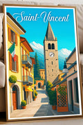 Poster Saint-Vincent Poster Vintage Retro Illustration