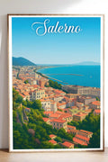 Poster Salerno Poster Vintage Retro Illustration