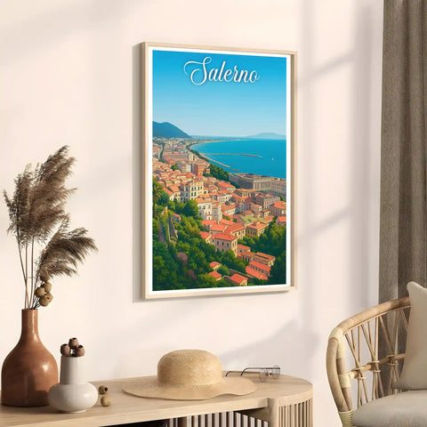 Poster Salerno Poster Vintage Retro Illustration