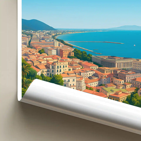 Poster Salerno Poster Vintage Retro Illustration
