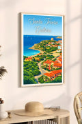 Poster Santa Teresa Gallura Stampa Manifesto Vintage Retro Illustrato