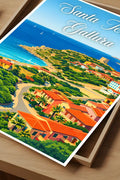 Poster Santa Teresa Gallura Stampa Manifesto Vintage Retro Illustrato