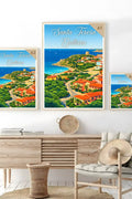 Poster Santa Teresa Gallura Stampa Manifesto Vintage Retro Illustrato