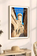 Poster Santo Stefano di Sessanio Stampa Manifesto Vintage Retro Illustrato